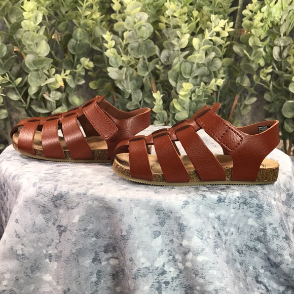 Wonder Nation Boys (Toddler) 6M Lt. Brown Velcro Sandals☀️Brand NEW Condition☀️ - Picture 6 of 9